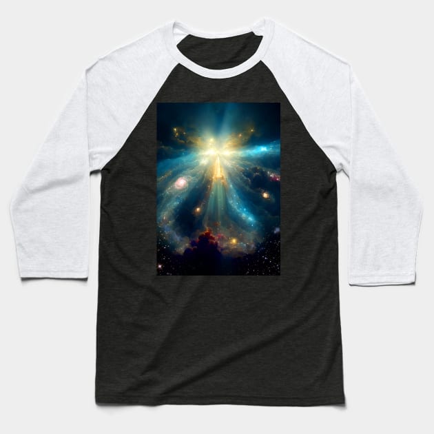 Heaven's Gate #1.1 [DALL-E 2/AI/ML art] — space art abstract poster Baseball T-Shirt by Synthwave1950